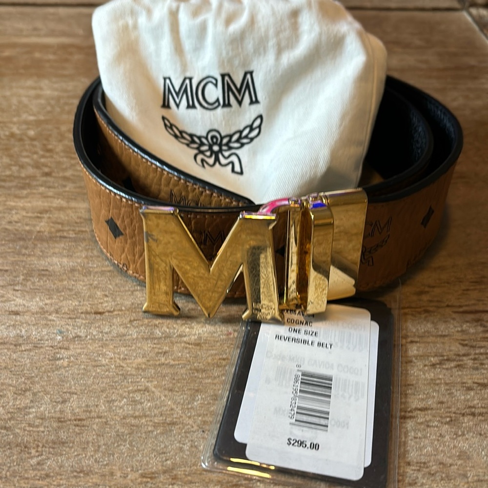 Mens MCM leather belt
